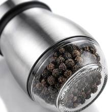 2PCS Stainless Steel Glass Bottom Salt And Pepper Seasoning Shaker Spice Dispenser Pepper Shaker BBQ Kitchen Gadgets Salt Containeri - Multicolor - View 8