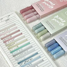 4pcs New Dual-Tip Highlighter Pens, Colorful Marking Pens For Highlighting, Doodling, Journaling, Suitable For Study And Office - B - View 1
