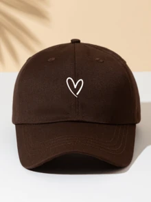 1pc Washed Baseball Cap With "Heart" Print Pattern, Fashionable Minimalist Casual Versatile , High-Quality All-Season Decorative Item, Essential Unisex Fashion Accessory Suitable For Outdoor Activities - Baseball - View 8