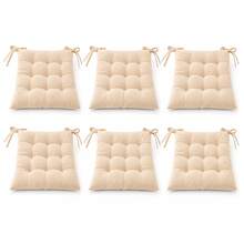 4-6 Pcs Premium Square Seat Cushion – Versatile Floor & Chair Pad For Dining, Office, And Lounge Seating Comfort - Apricot - View 10