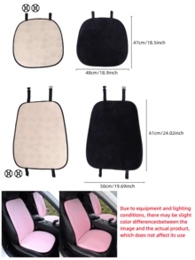 Car Seat Cushion, Short Plush Seat Cushion + Backrest, Comfortable & Non-Slip, Suitable For Most Car Seats, All-Season Use - Short Plush - View 12