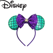 Disney Sequined Mouse Ear Headband, Mermaid Scale Ear Sequin Starfish Bow Hair Hoop For Park Travel, Cosplay, Christmas Party Costume Accessory - Multicolor - View 12