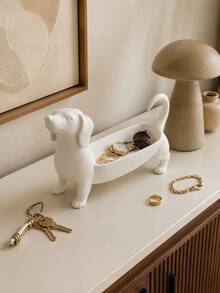 1pc Dachshund Shaped Jewelry Tray, Cute Long Body Dog Storage Dish, Suitable For Rings, Keys, Watches And Accessories, Decorative Storage Tray For Entryway, Vanity, Bedroom And Living Room - Multicolor - View 6