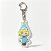 1pc Pointy Hat Magic Workshop Chibi Acrylic Keychain, Cocoa Chiffon Agate Anime Peripheral Pendant, Backpack Bag Charm Small Gift - Multicolor - View 11