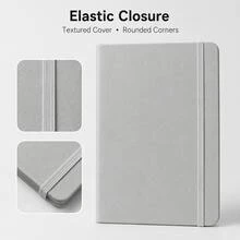 1pc A5 Hardcover Notebook With Built-In Pen Holder & Matching Pen, 90gsm Cream Lined Paper, 100 Sheets, Elastic Closure And Ribbon Bookmark For Work, Study, Meetings & Daily Notes - 6030 - View 6