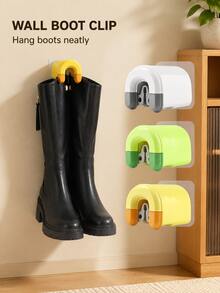 Convenient Boot Storage Clip, Drill-Free Wall-Mounted Space-Saving Vertical Design, Can Hold Long And Ankle Boots, Hats, Towels, Clothes, Suitable For Bedroom, Living Room, Bathroom - Multicolor - View 4