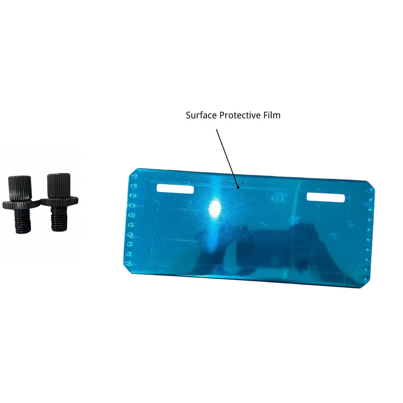 2-In-1 Motorcycle Hardware Upgrade Combo: Universal Industrial Racing License Plate Frame & CNC Aluminum M8 Clutch Brake Cable Adjusters (2 Pcs) – Motorbike Modification & Repair Accessory Set - A - View 1