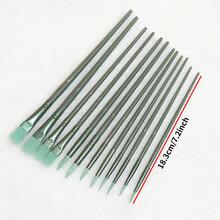 12Pcs Green Nylon Bristle Art Paint Brushes, Professional For: Outlining, Detailing, Contouring, Blending, Color Blocking, Etc., Suitable For Acrylic/Watercolor - Sets - View 5