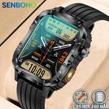 SENBONO Smart Watch (Call/Answer Calls), 1.95 Inch HD Active Touch Screen, Fitness Tracker With Heart Rate/Sleep/Blood Oxygen Monitoring, Multiple Sports Modes, Unisex Smart Watch - Black - View 8