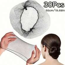 5/10/20/30 cái lưới búi tóc tàng hình siêu mịn co giãn cao màu đen, mũ lưới tóc phù hợp cho khiêu vũ, tiếp viên hàng không, y tá, búi tóc - Nhiều màu - Xem 17