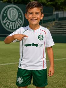 Kit Infanttil Uniforme 2 Peça Short Camisa Muito Linda - Branco - Visão 5