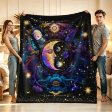 1PC Flannel Blanket, Summer Blanket, Bed Blanket , Blankets For Camping, Blanket For Beach, Throw Blanket, Multi-Use Blanket Soft , Cooling Blanket - Blanket - View 2