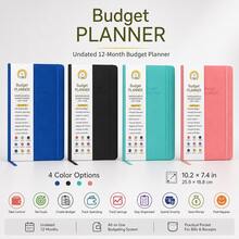 1pc Undated Budget Planner Notebook, 12-Month Financial Organizer, Monthly Budget & Expense Tracker, Savings And Debt Planner, - 8166 - View 1