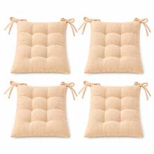 4-6 Pcs Premium Square Seat Cushion – Versatile Floor & Chair Pad For Dining, Office, And Lounge Seating Comfort - Apricot - View 11