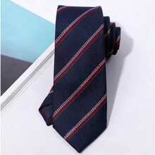 1pc Men's Fashion Encrypted Diagonal Stripe Minimalist Tie Suitable For Business And Daily Wear - Multicolor - View 1