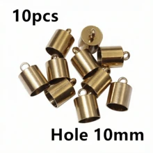 10pcs Stainless Steel Crimp End Caps Leather Cords End Tip Beads Caps PVD Plated Gold Clasps DIY Jewelry Making Finding Supplies - Cord End Caps - View 19
