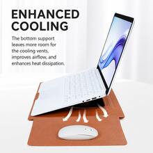Multi-Size Laptop Sleeve 13.3/14/15.4/16 Inch Universal Laptop Protective Case, Multifunctional Cooling Stand With Mouse Pad, Shockproof Portable Protective Shell, Suitable For MacBook - View 8