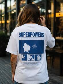 Daniel Caesar Superpowers Poster T-Shirt - Weiss - Übersicht 3