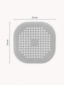 2pcs Silicone Sink Drain Filter Pad, Square Rounded Corner Shower Hair Catcher, Reusable Drain Filter Cover, Suitable For Bathroom Bathtub Kitchen Sink, Anti-Clogging Hair And Debris Plug, Gray And White Optional - Multicolor - View 2