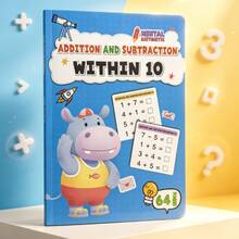 Tachimi 1pc Children's Math Practice Workbook, (Addition And Subtraction Within 10/20/50/100), Suitable For Home Education And Kindergarten Activities, Includes Reading And Math Exercises, Home Learning Resource, Back To School/School - Multicolor - View 2