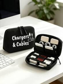 Large‑Capacity Travel Digital Storage Bag, Water‑Resistant Multi‑Compartment Organizer For Cables, Chargers, Power Bank, Passport, Travel Home Use - Multicolor - View 9