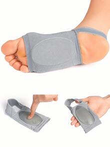 1 par de almohadillas de soporte de arco para pies con vendaje, calcetines de arco - sin apretar, sin deslizarse, alta elasticidad y transpirabilidad; vendaje de soporte para pies; con almohadilla de gel - equipo protector duradero y transpirable; proporciona soporte para deportes; banda de soporte para pies cómoda y ajustada; unisex, para todas las estaciones - Multicolor - Ver 7