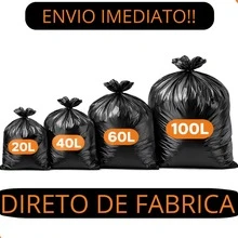 Saco de Lixo 20/40/60/100/150 Litros Alta Qualidade com 100/50/25 unidades - Saco de Lixo - Visão 6