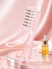 Transparent Visible Liquid Storage Massage Comb, Metal Roller Ball Liquid Dispensing Teeth For Even Application; Replaces Manual Application, Suitable For Hair Growth Serum, Beard Oil, Scalp Care And Stubble Care; Unisex, Convenient Beauty Comb. - Multicolor - View 12