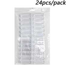 24/48/120pcs Long Oval Nail Plate, Long Oval Pea Color Card, Solid Bead Artwork Style Nail Color Board Practice, Nail Practice Tools, Nail Color Card - Clear - View 7