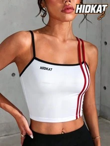 Hidkat Women's Fashion Solid Color Camisole Backless Sports Knit Bra - Multicolor - View 1