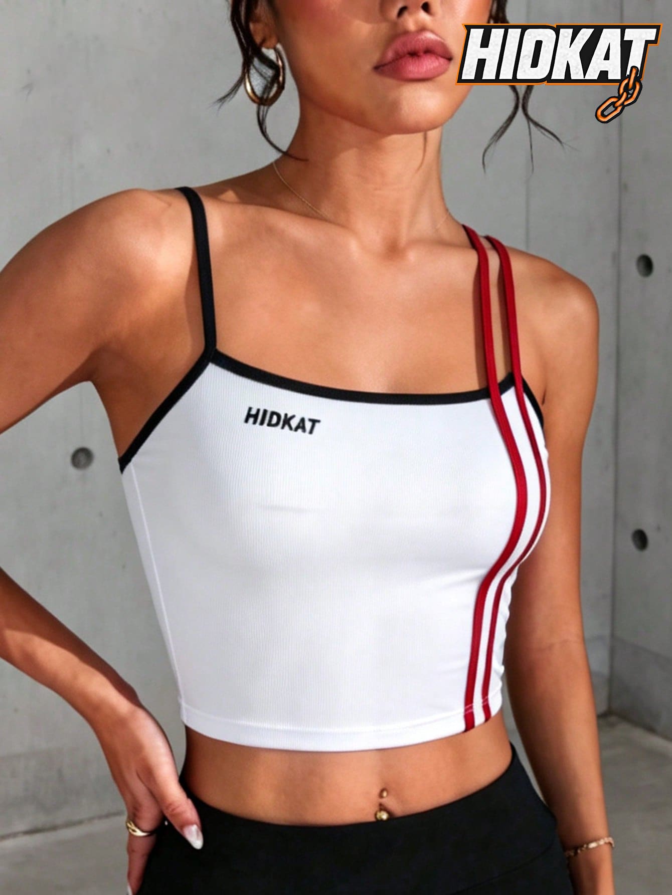 Hidkat Women's Fashion Solid Color Camisole Backless Sports Knit Bra - Multicolor - View 1