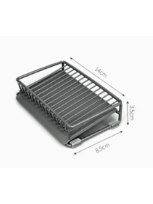 Sloped Drip Design Soap Dish, Quick‑Dry Metal Soap Storage Caddy, Keep Bar Soap Dry And Residue‑Free, Sturdy Wire Holder For Bathroom Vanity, Kitchen Sink And Washing Area - Multicolor - View 8