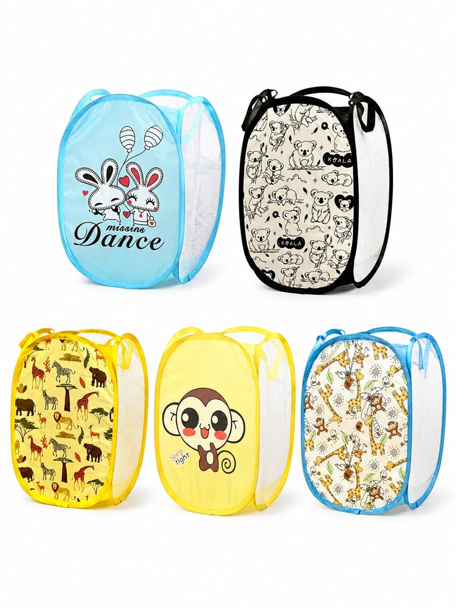 1pc Cartoon Foldable Dirty Clothes Basket, Portable Storage Laundry ...