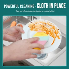 20pcs Double-Sided High Density Kitchen Scouring Pads, Nano Steel Wool Cleaning Sponge Pads, Powerful Stain, Rust And Limescale Removal Sponge Blocks, Suitable For Pots, Dishes And Dishwashing, Kitchen Cleaning Essentials, Christmas And Halloween Home Gifts - Multiple Styles - View 5