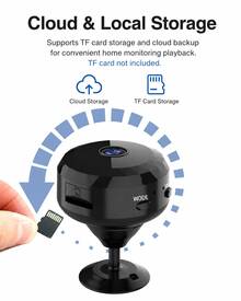 GENAI 1/2/4入迷你WiFi監控攝影機 2.4G無線 720P HD室內監控攝影機 動態偵測家用居家與辦公室安全監控攝影機 - 彩色 - 查看 4