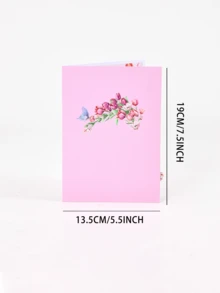 Opjoys 1 buah Kartu Ucapan Pop-Up 3D, Desain Kreatif Bunga Tulip, Kartu Ucapan Selamat Ulang Tahun, Hari Raya, Hari Ibu, dan Ucapan Selamat Universal - 1 buah - View 10