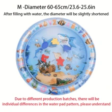 Durable Shark‑Shape Inflatable Pet Water Bed Thick Large Round Patting Water Mat Interactive Play Toy For Cats Dogs Household Pet Entertainment Tool Trim Claws Before Using - Multicolor - View 13