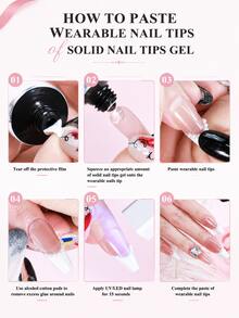 LIMEGIRL 30g Solid Nail Tips Gel, Nail Extension Gel For Full Cover Tips, Clear Nail Tip Adhesive Gel, UV LED Gel For DIY Manicure - Solid Nail Glue - View 8