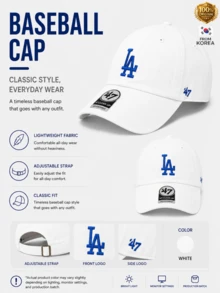 Baseball Caps - Weiss - Übersicht 1