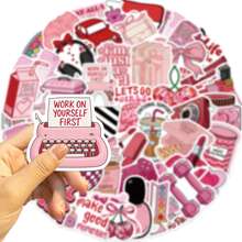 Cute Girl Style Printed Stickers, Decorative Stationery, Suitable For Books, Laptops, Water Bottles, Phone Cases, Suitcases, Guitars, Helmets, Etc. - Multicolor - View 5