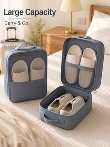 Large Capacity Travel Shoe Storage Bag, Portable Shoe Organizer Bag With Handle And Back Pocket, Multi-Purpose Travel Shoe Bag, Suitable For Travel, Business Trip, Camping And Daily Storage - Multicolor - View 8