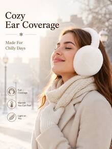 Winter Warm Ear Muffs For Women, Foldable Ear Protection, Suitable For Daily Wear, Compatible With Glasses And Headphones, Ideal For Cold Weather, Fashionable High-Quality Women's Accessory, Fleece Lining Winter Ear Muffs - Multicolor - View 4