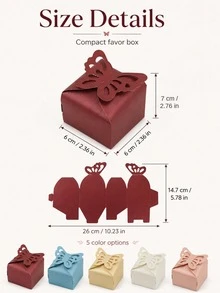 20pcs Butterfly Hollow Gift Boxes Party Favor Packaging Boxes - View 6