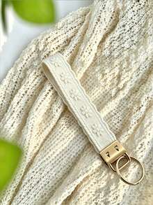 1pc Bag Charm, Wallet Pendant, Keychain, Tote Bag Accessory, Lanyard, Suitable For Women Girls Daily School Outfit Festival - White Lace - View 2