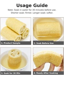 1/2/3/5pcs Natural Organic Loofah Sponge, Powerful Exfoliating Body And Back Scrubbing Ball, Suitable For Men And Women, SPA Beauty Daily Bath Care - Multiple Styles and Colors - View 4