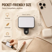 DO AS YOU WISH Mini Clip-On Light, 3 Brightness Levels, TYPE-C Rechargeable, Lightweight And Compact, Suitable As Phone Fill Light, Night Light, Computer, Desk - one-size - View 2