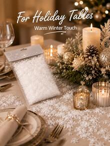 60/100/200g Artificial Snowflakes Winter Theme Indoor/Outdoor Scene Decoration Party Holiday Christmas Decor - Multicolor - View 8