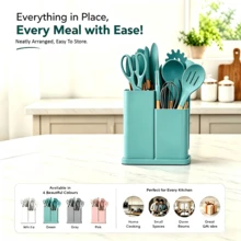 19Pcs Non-Stick Silicone Kitchen Utensils Set, Cooking Spatula Spoon Cookware Gift Set - View 8