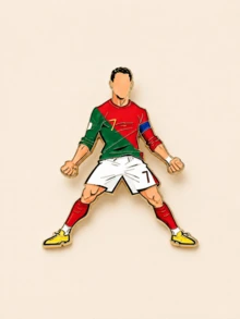 FIFA 8/4/1pc Cristiano Ronaldo Football Enamel Pin Set, World Cup Trophy Brooch Metal Badges For Backpack, Jacket, Lapel, Clothing, Soccer Fan Gift - Multicolor - View 14