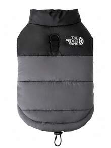 Winter Quilted Dog Vest, Sleeveless Warm Dog Clothes With Leash D‑Ring, Reflective Zipper Dog Jacket, Stand‑Collar Drawstring‑Adjustable Pet Apparel For Small, Medium And Large Dogs For Outdoor Trips - Grey - View 8